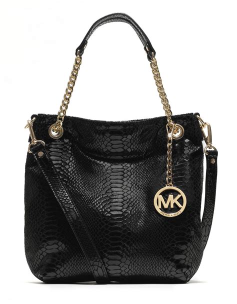 michael kors handbags black patent leather|Michael Kors black purses.